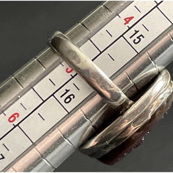 Sterling Silver Druzy Ring Quartz Statement Graphite Stone 925 Size 5 - Picture 5 of 7